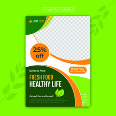 Fresh organic vegetable flyer template design