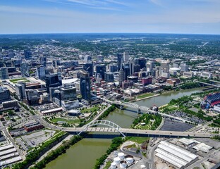 Fototapeta na wymiar Nashville Tennessee Aerial