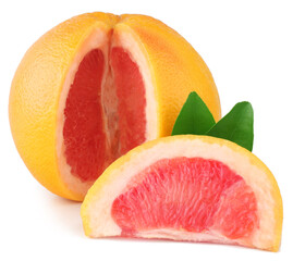 Fresh grapefruit isolated on the white background