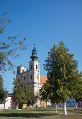 Fototapeta na wymiar Armenian Church in Dumbrăveni, Romania, 2020