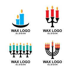 simple hanukkah candle vector logo