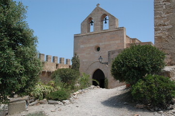 Fototapeta na wymiar Church in the Castell de Capdepera; Mallorca; Balearic Islands