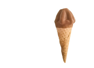 ice cream cone isolated chocolated food background