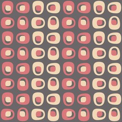 Rounded abstract seamless pattern - decorative accent for any surfaces.