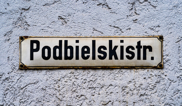 Podbielskistra&szlig;e Hannover Stra&szlig;enschild