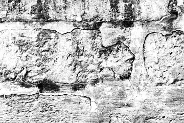 Texture of a brick wall with cracks and scratches which can be used as a background