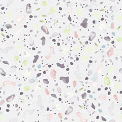 Terrazzo Texture Vector. Flooring Seamless Pattern