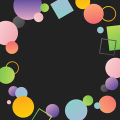 Circle Template, Circle Banner, Colorful Shapes Banner, Circle Background, Circle Shapes, Circle Vector, Social Media Post, Circle Frame, Vector Illustration Background