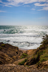 La plage des falaises au Cap d'Agde