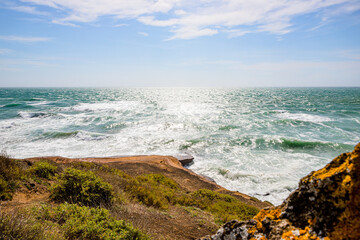 La plage des falaises au Cap d'Agde
