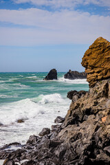 La plage des falaises au Cap d'Agde