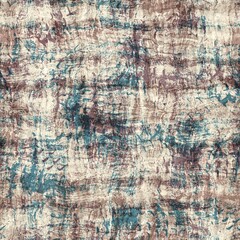 Seamless blue pink cream and navy surface pattern. High quality illustration. Overlaid and multiplied distressed and grungy worn abstract design for print. Detailed artistic repeat tile swatch.