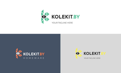 K letter Logo, Modern, Minimalist, Homeware Logo Design.
