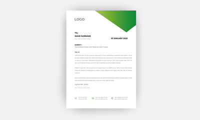 Modern letterhead Template with standard sizes.