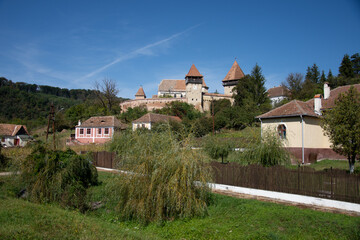 Fototapeta na wymiar Biserica fortificată din satulul Alma Vii, comuna Moșna, județul Sibiu ,september 2020