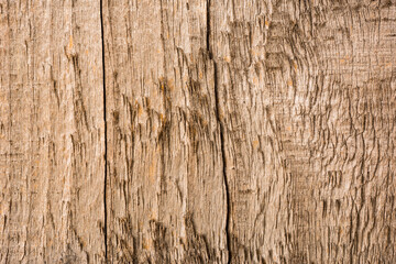 Old wooden wall with cracks. View close up