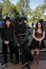 Obraz premium Kiev, Ukraine - June 1, 2019: Kiev Comic Con, an annual fandom festival in Ukraine. Festival of comics. Cosplayers dressed as their favorite superheroes. Marvel Cosplay, Avengers, Mortal Kombat, DC