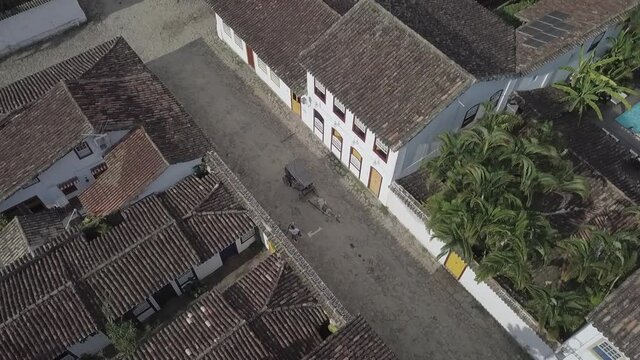 Colonial Houses Architecture Landscape Cityscape Traditional Pirates Portuguese Empire Old Century Rio de Janeiro Paraty Brazil