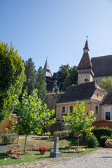 Fototapeta na wymiar Fortified church in Biertan, Sibiu, Romania, September 2020