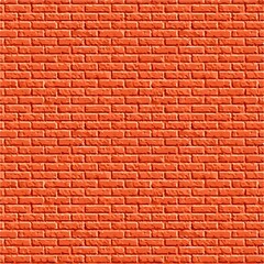 Brick wall seamless background. Orange brick texture. Vector background. The texture of a brick wall.