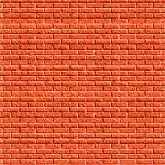 Obraz premium Brick wall seamless background. Orange brick texture. Vector background. The texture of a brick wall.