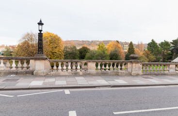 Grand Parade view with vintage street lamp