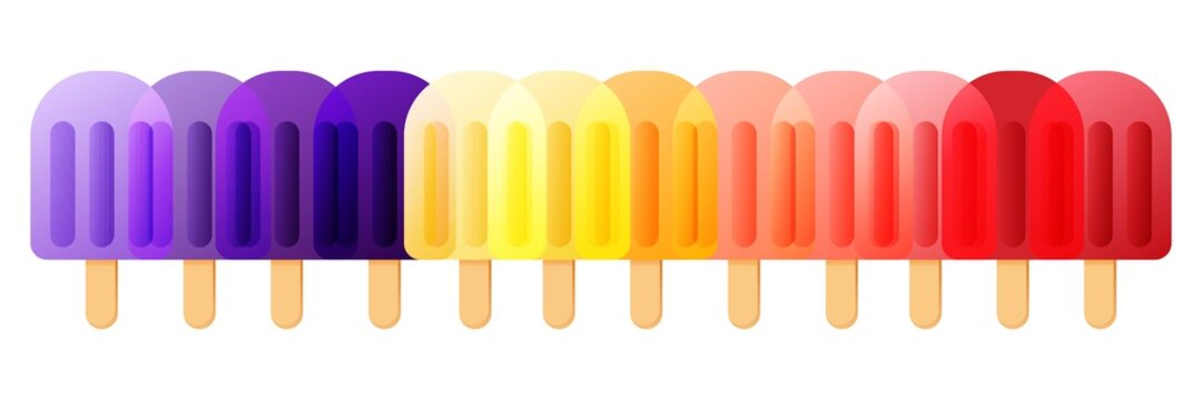 Ice cream picture. Vector picture. Ice cream stick icon. Colorful Ice cream.