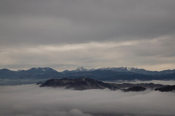 winter landscape showing Pedraforca mountain
