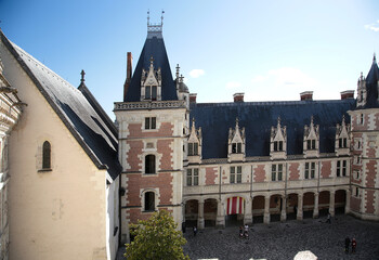 Fototapeta na wymiar Blois Royal Castle, France. Late Gothic palace of Louis XII, XV century