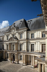 Blois Royal Castle, France. Central part of the façade of the wing of Gaston d'Orléans, 1635-1638 