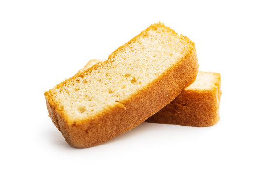 Sliced sponge dessert. Sweet sponge cake