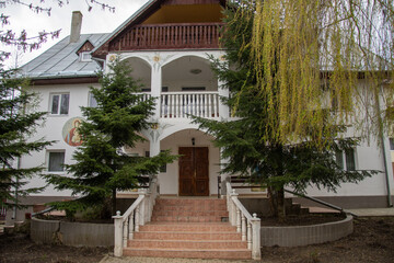 Dumbrava Monastery, Alba, ROMANIA, 2021, the monastery courtyard