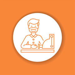 Emergency assistance at airport color glyph icon. Safe travel.