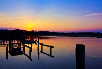 Fototapeta na wymiar Sunset On The Docks