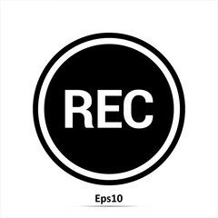 Rec button icon. Vector. EPS10