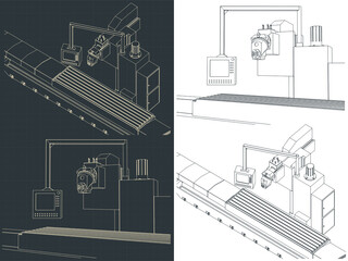 Automated factory line drawings