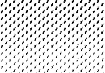 Rough, irregular texture composed of monochrome geometric elements. Overlay distressed grunge background. Abstract vector illustration. Isolated on white background. EPS10