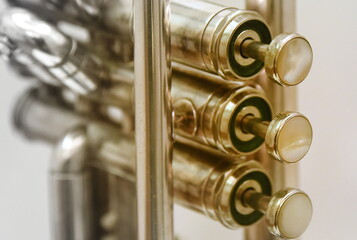 Naklejka premium Ventile einer Trompete