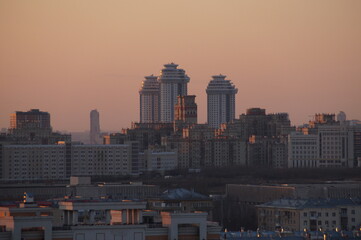 Fototapeta premium Sunset: Moscow 