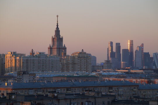 sunset: moscow state University