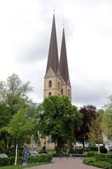 Fototapeta na wymiar evangelische Neustädter Marienkirche aus dem 15. Jahrhundert - Neustadt Protestant Church of Our Lady from the 15th century