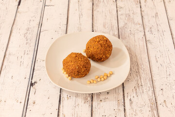 Delicious arabic falafel balls with chickpeas