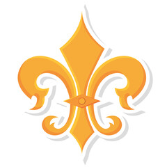 Isolated fleur de lis icon Vintage heraldic emblem Vector