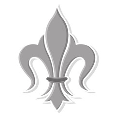 Isolated fleur de lis icon Vintage heraldic emblem Vector