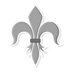 Isolated fleur de lis icon Vintage heraldic emblem Vector