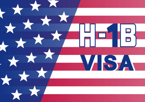 H1b Visa USA Background, Temporary Work Visa For Foreign Skilled Workers In Specialty Occupation. Business Vector Illustration