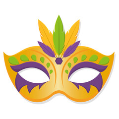 Isolated colored mardi gras mask Vector illustration