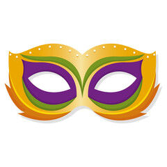 Isolated colored mardi gras mask Vector illustration