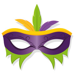 Isolated colored mardi gras mask Vector illustration