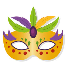 Isolated colored mardi gras mask Vector illustration © DAVIDS